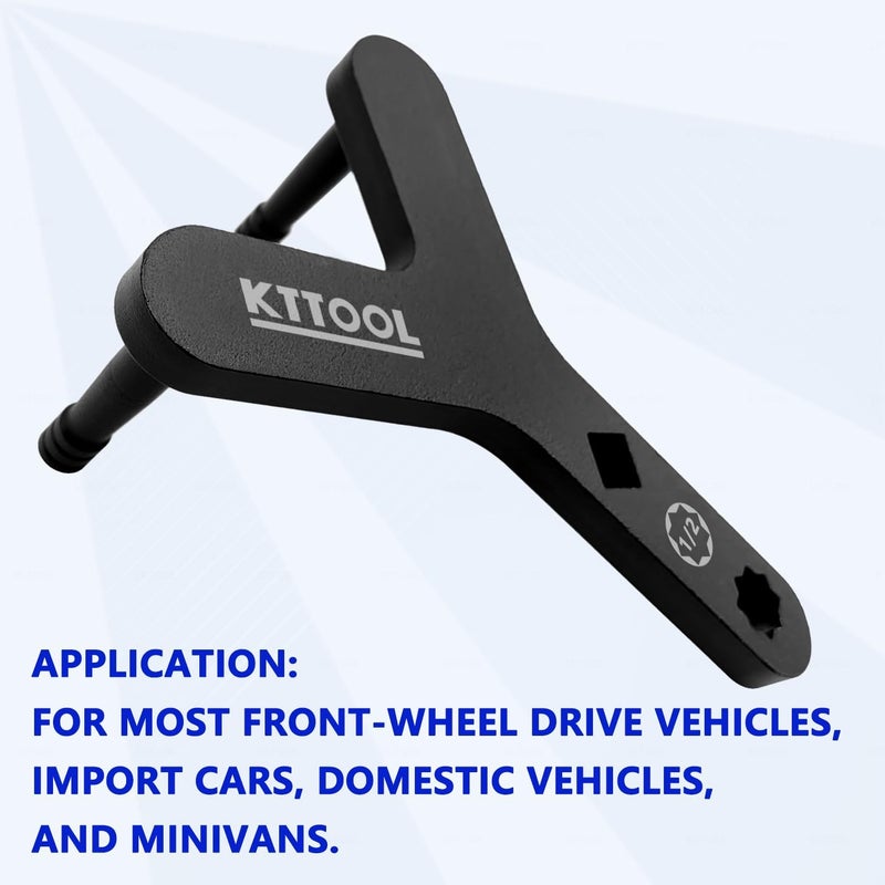 KTTOOL Store New Lower Control Arm Prying Tool, Suspension Specialty Bushing Tool, Lower Ball Joint Pry, Control Arm Tool Bushing Removal Tool Designed to Work with a 1/2" Drive Extension Breaker Bar - Image 3